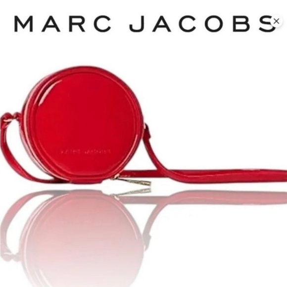 Marc Jacobs Mini Patent Leather Red Circular Crossbody NWT - Picture 1 of 7